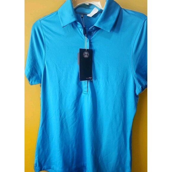 Under Armour Heatgear Women Small Fitted Golf Polo NWT CR50 UPF New Excellent - Picture 1 of 4